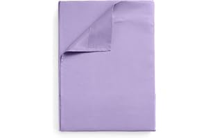 Mellanni Queen Size Flat Sheet - Iconic Collection Bedding - Hotel Luxury, Extra Soft, Cooling - Wrinkle, Fade, Stain Resistant - 1 Flat Sheet Only (Queen, Violet)