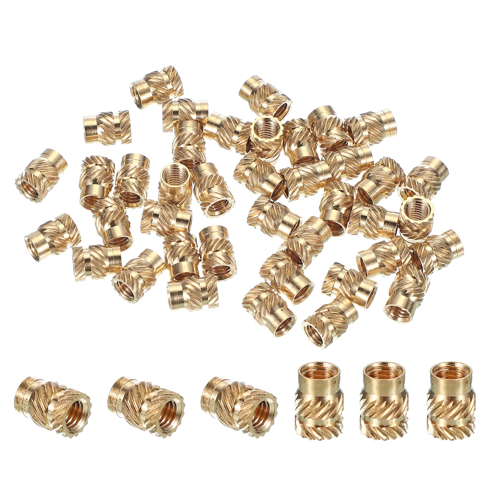 PATIKIL M5x9.5x7 mm Brass Threaded Insert, 40 Pcs Metric Knurled Nuts Heat Set Insert for Plastic 3D Printing Components — image 1