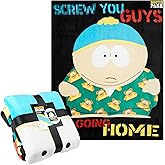 South Park Gifts for Men Teens Throw Blanket for Couch, Sofa, Bed, Soft Cozy Fleece Blankets Kenny Eric Cartman Bed Accessories Decor, 59 x 51 Inches (Black/Multi Eric)