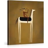 Western Cowboy Wall Art Print - Abstract Vintage Cowboy Canvas Poster Painting - Western Wall Decor for Home Living Room Bedroom 8x10 Inch Framed