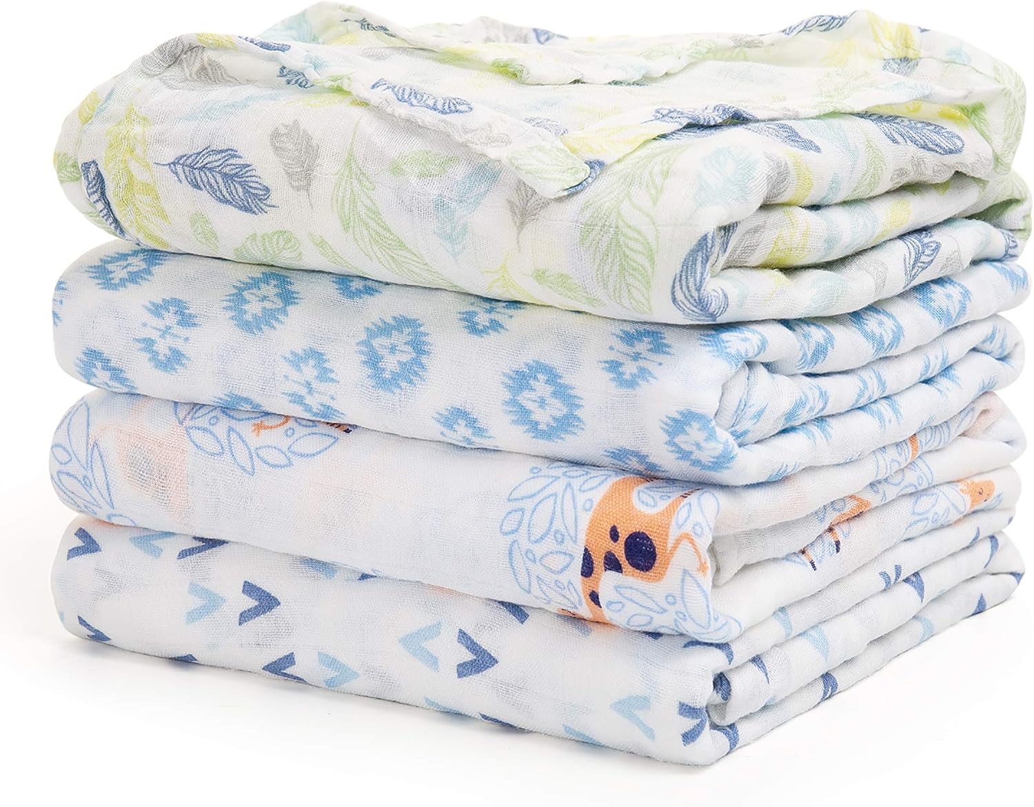 upsimples Baby Swaddle Blanket Unisex Swaddle Wrap Soft Silky Bamboo