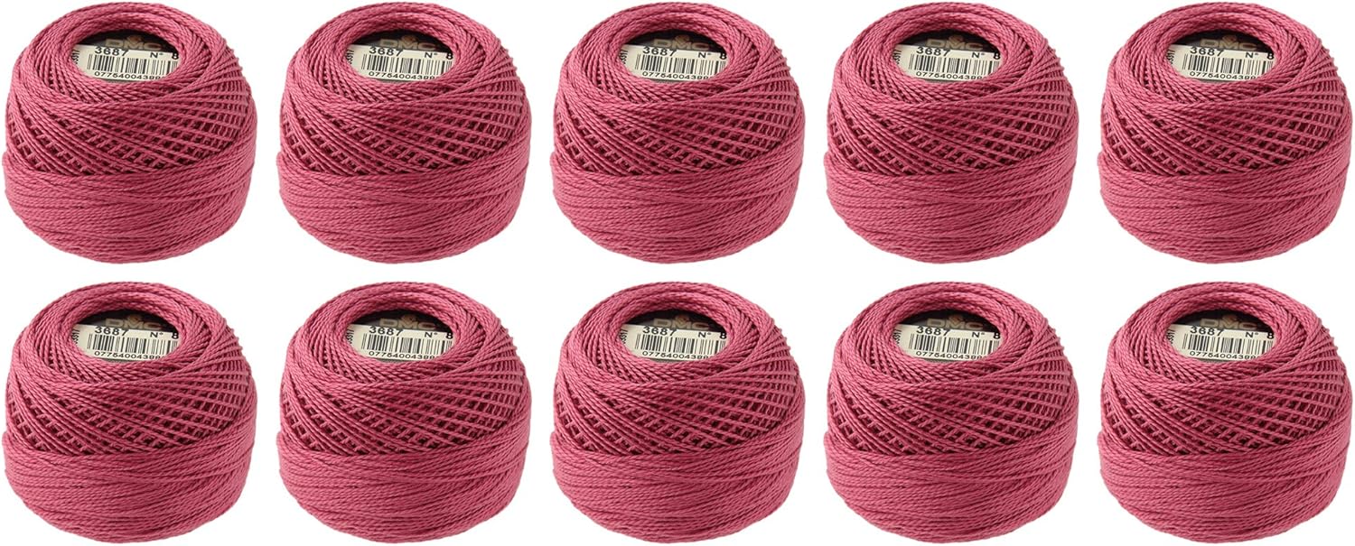 DMC Perla Bolas de algodón, tamaño 8, Color Malva: Amazon.es: Hogar