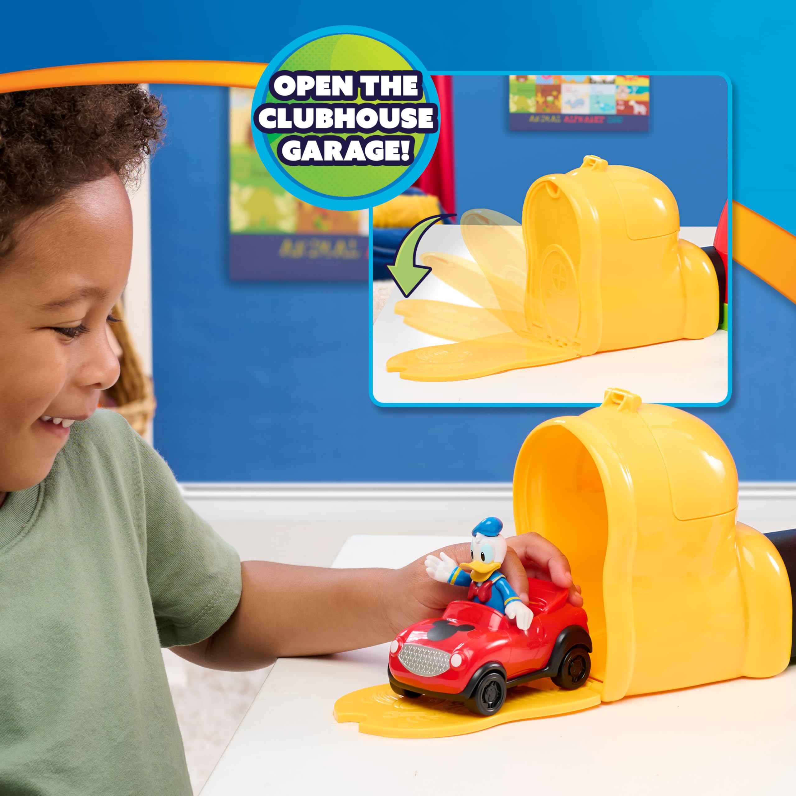 Disney Jr. Mickey Mouse Clubhouse Deluxe 28-inch Playset with 2 Exclusive Bonus Figures and Lights & Sounds, 18-Pieces, 3-inch Articulated Figurine Toys, Ages 3 and Up by Just Play