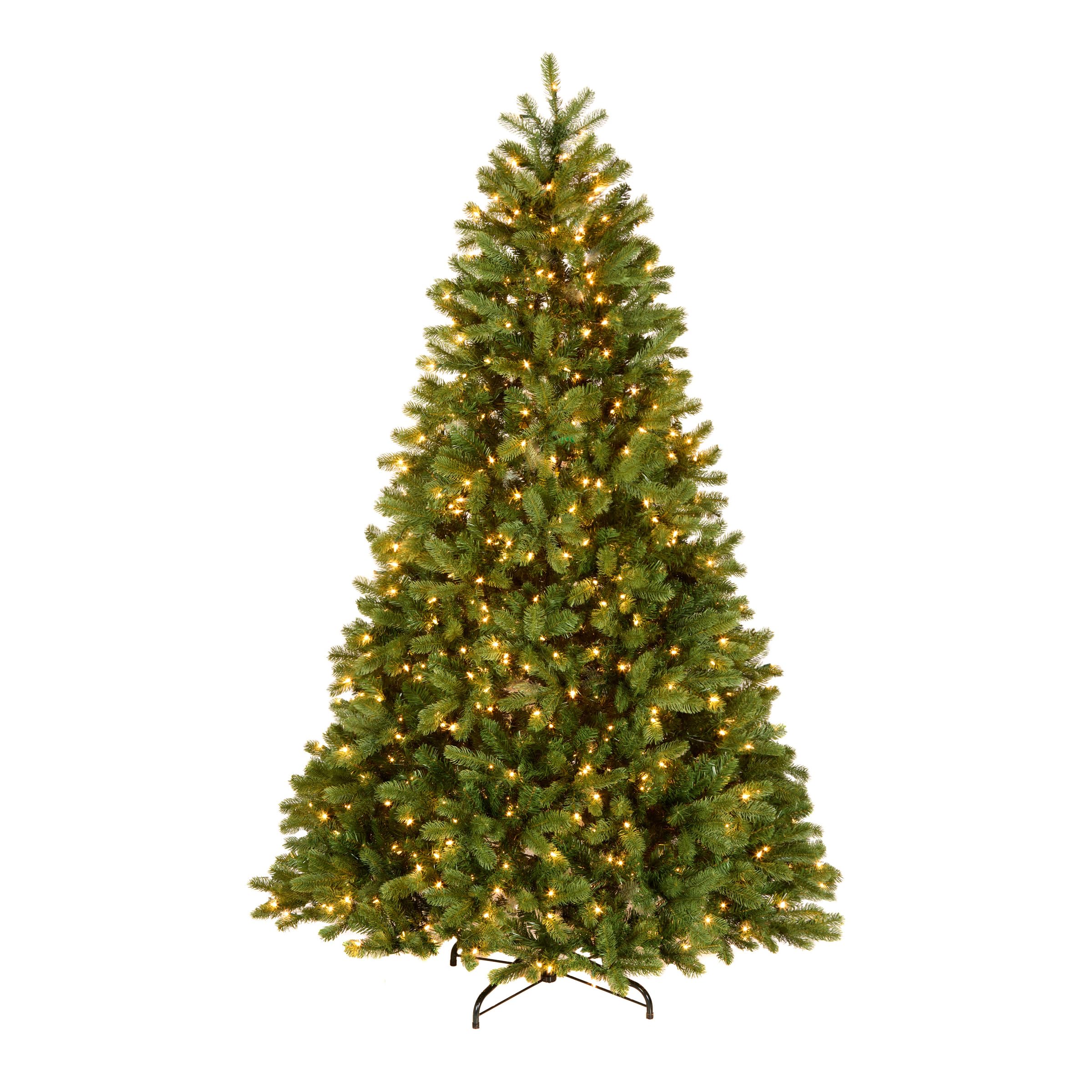 Photo 1 of National Tree Company 7.5 ft Pre-Lit Downswept Douglas Fir Full Artificial Christmas Tree, 750 Clear Lights, 1867 Tips, Includes Stand, Green