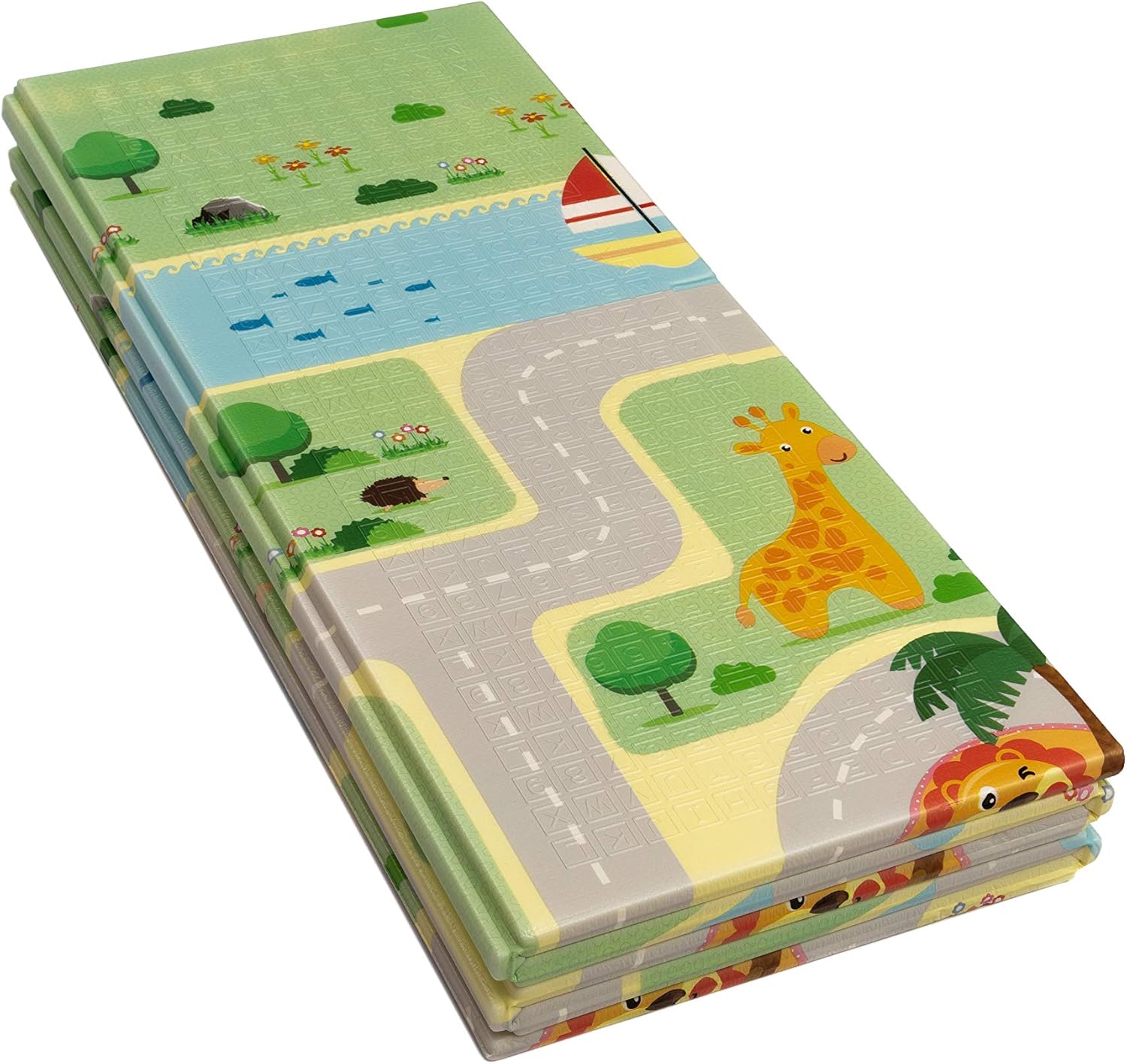 Tapis De Sol Pliable Pour Bebe Avec Rembourrage De Haute Qualite Et Resistant 2 Faces 180 Cm X 0 Cm Modele 1 Bebe Puericulture Tapis De Jeux Et D Eveil Peppex Sports De