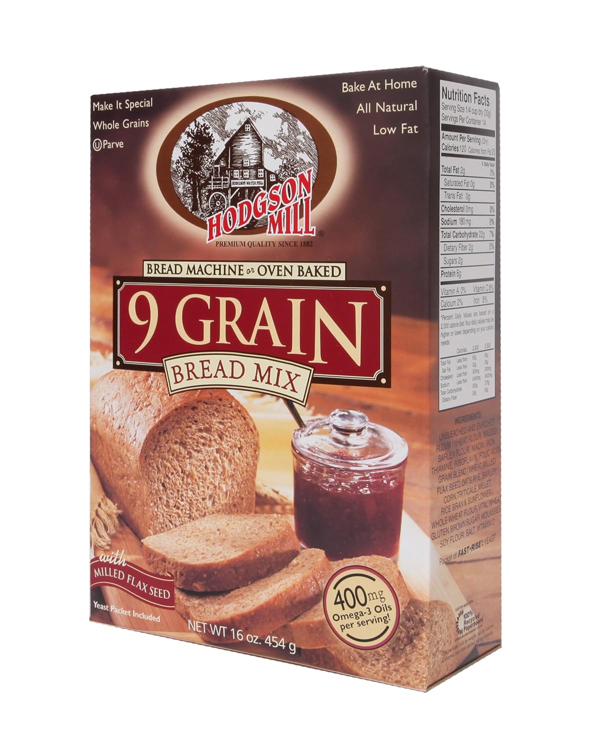Hodgson Mill 9 Grain Bread Mix, 16 Ounce Prime Pantry
