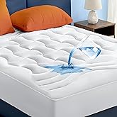 Bedsure California King Mattress Protector Waterproof - Quilted Fitted Cal King Mattress Pad Topper with 8-21 Inches Deep Pocket, Soft Bed Cover Padded, Machine Washable, White,72x84 Inches