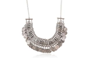 LUREME Vintage Engraved Coin Bib Statement Necklace Clavicle Necklace (01003295)