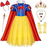 Princess Dress Costume for Toddler Girls Girls Birthday Halloween Cosplay Party with Accessories 2-11 Years