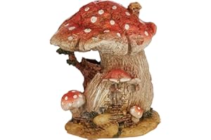 Top Collection Miniature Fairy Garden and Terrarium Red Mushroom Fairy House
