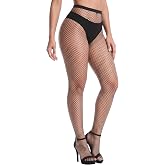 Buauty Fishnet Stockings for Women, High Waisted Fishnet Tights Black Fishnets for Halloween