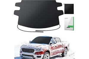 Zanch Upgrade Windshield Cover for Ice & Snow [Fast Install & Removal] 600D Oxford Fabric Against Magnetic Fit Snow, Ice, Fro