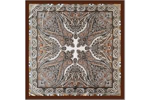 HOLIIBN 35" x 35" Large Paisley Silky Square Bandanas Head Hair Scarf for Men & Women, Head Face Neck Covering