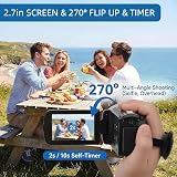 Akozon Handheld Video Camcorder 1080P 16MP 2.7in Rotatable Screen 16x Zoom view 5
