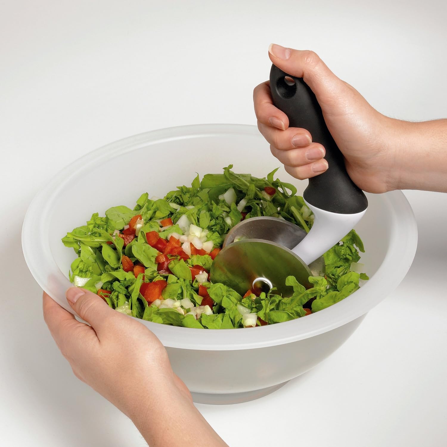 OXO Good Grips Salad Chopper & Bowl, 12.5 x 5.5 x 12.5 inches, White: Kitchen & Dining