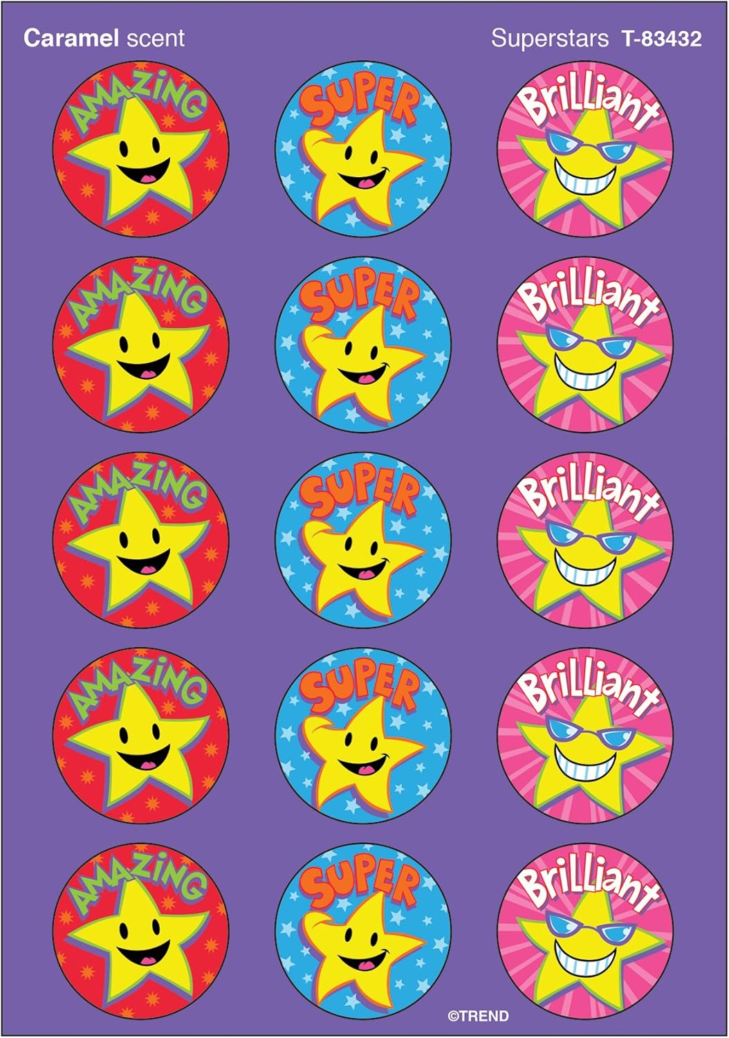 Trend Enterprises Inc. Superstars/Caramel Stinky Stickers, 60 ct.