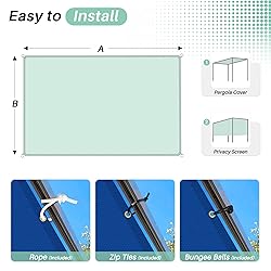 SunnyRoyal 17'x36' Sun Shade Sail Straight Edge