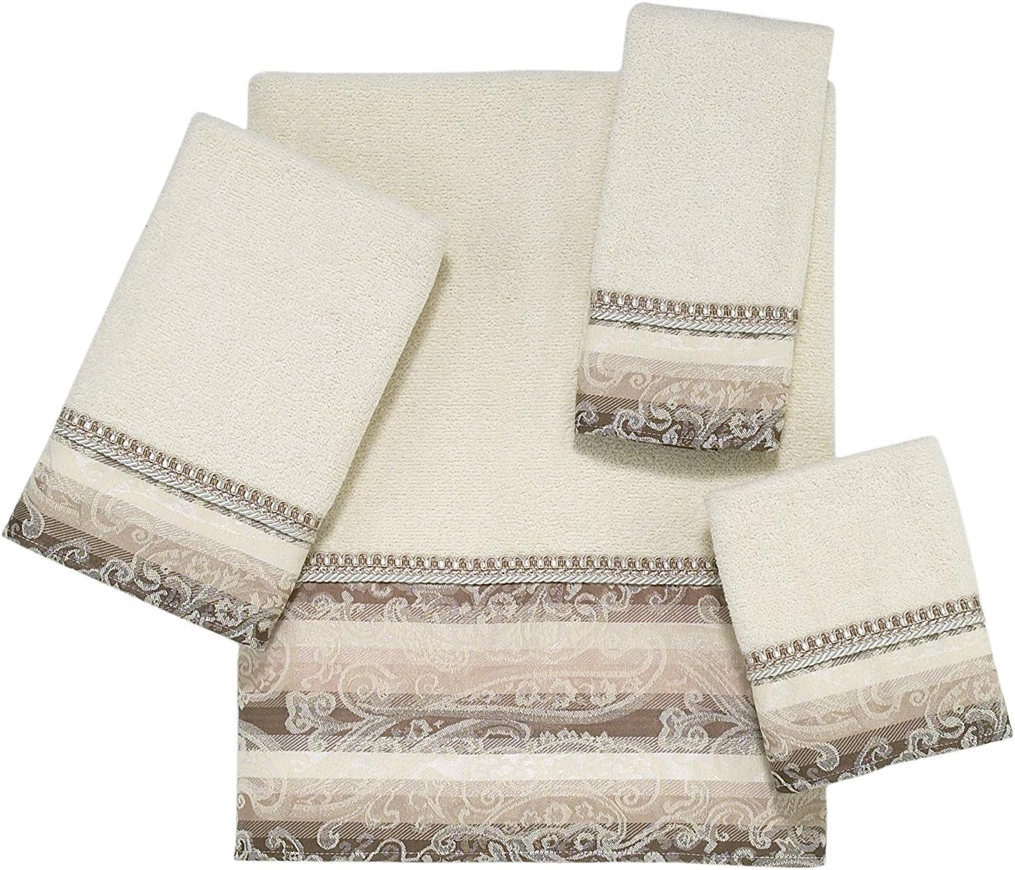 Avanti Linens Grandview 4Piece Towel Set, Includes 1 Bath, 1 Hand, 1 Wash and 1