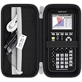 Syongsion Hard Case for TI-84 Plus CE/TI-84 Evo Graphing Calculator, Black | Compatible with TI-84 Series. Features a Zippered Mesh Pocket for Accessories. Hard EVA Protective Shell