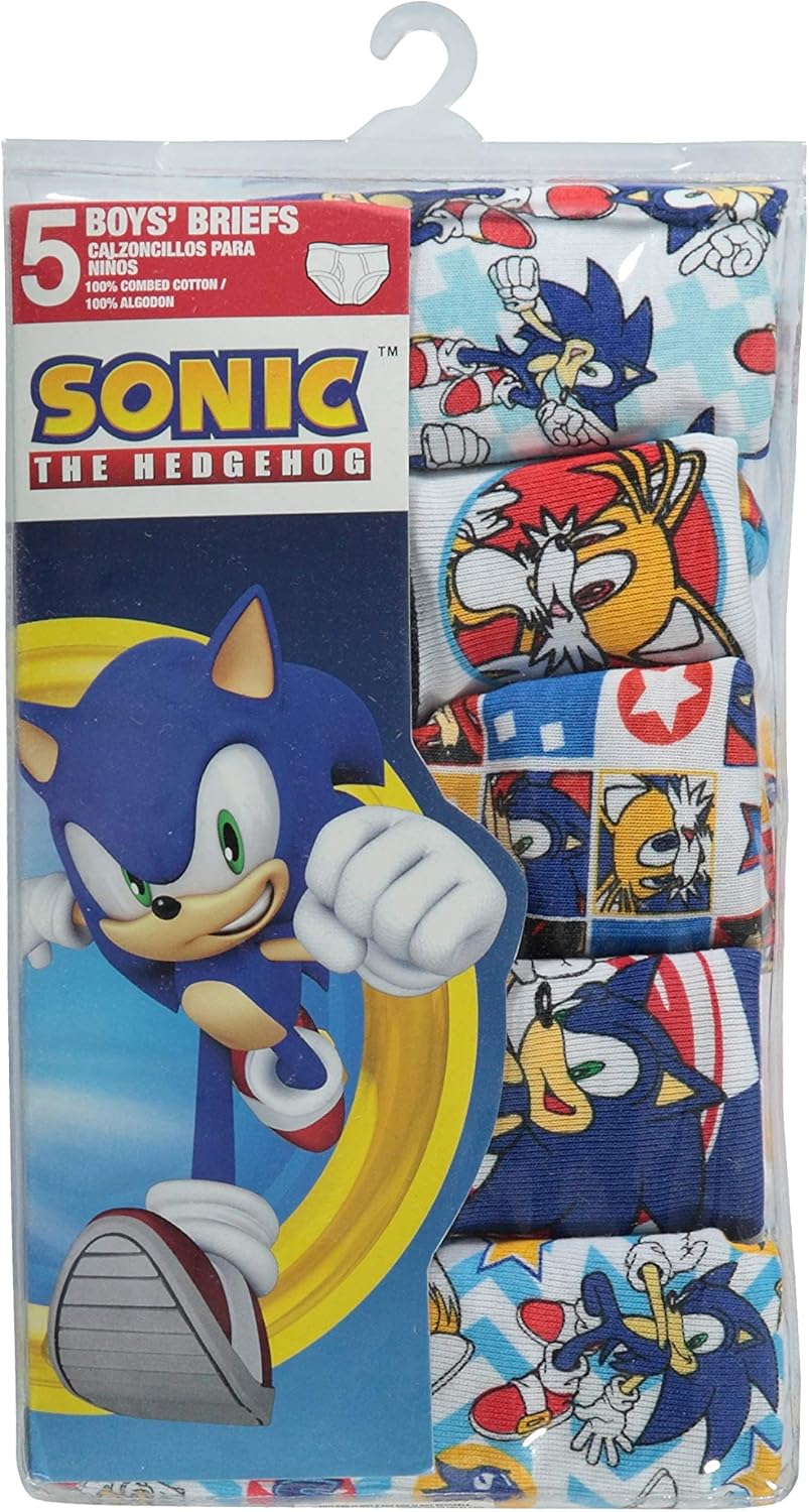 Sonic The Hedgehog Sonic Boys Underwear Multipacks: Clothing