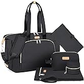 ITIEZY Diaper Bag Tote for Baby - Large Mommy Bag with Portable Changing Pad Pacifier Case, Hospital Bags Travel Baby Bag