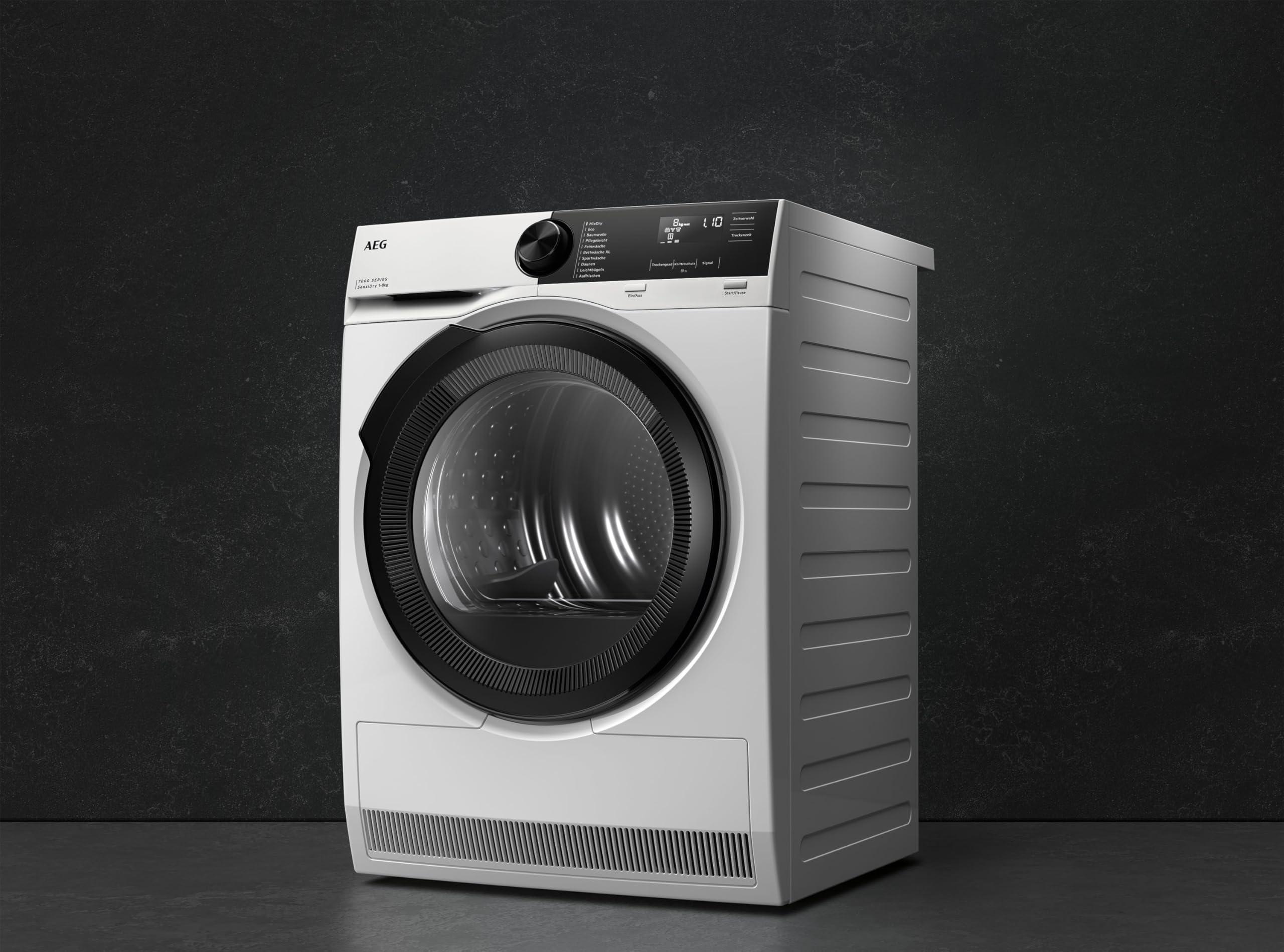AEG Wärmepumpentrockner 8 kg, Serie 7000: SensiDry schonendes & energiesparendes Trockenverfahren, neue Energiekl. C, Mengenautomatik, Schontrommel, wechselende Drehrichtung, Knitterschutz, TR7T65680 2