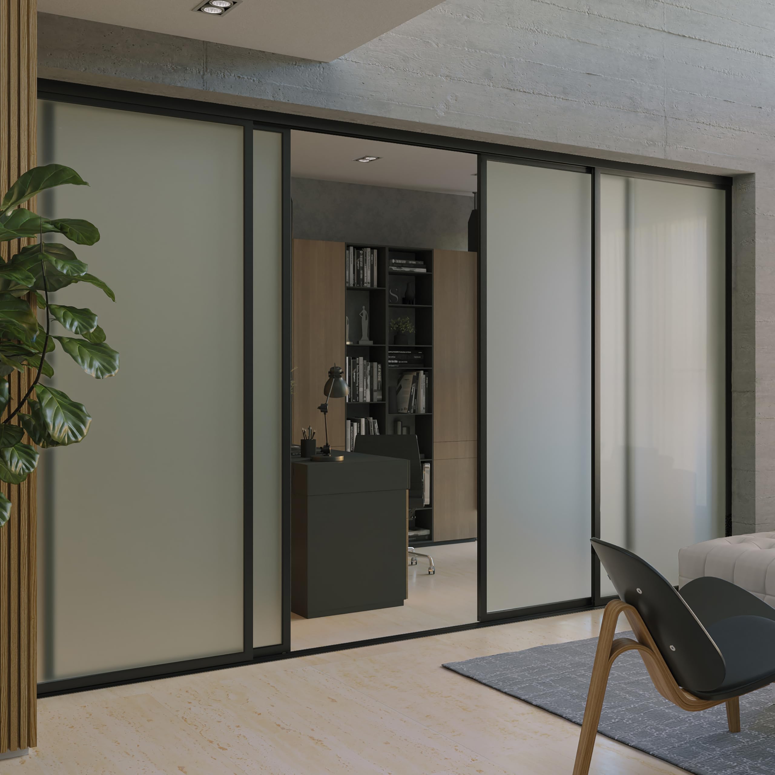 Doors 55 Glass Room Divider Panel and Partition