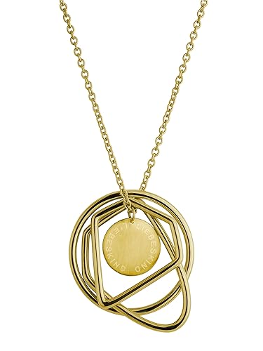 Liebeskind Berlin Damen-Kette mit Anhänger Icon Collier Edelstahl Silber