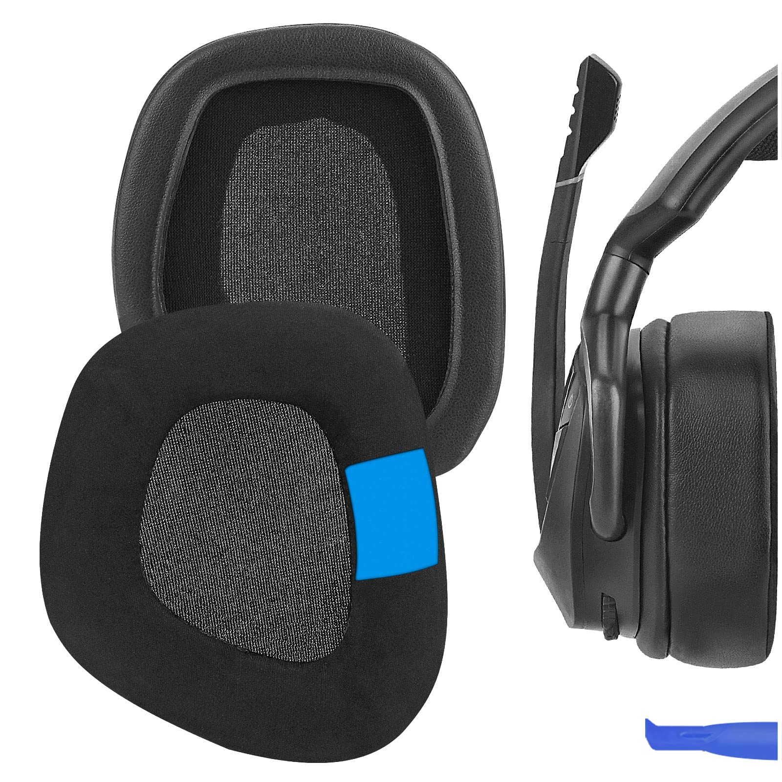 Geekria Sport Cooling-Gel Replacement Ear Pads for Corsair Void/Void v2/ v2 MAX/Void Pro/Pro RGB/Void Elite/EliteRGB/Surround Wired & Wireless RGB USB Gaming Headphones (Black)