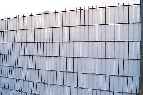 Jardinion Sichtschutz transparent, Kunststoff, PVC, 25 m, 19 cm Breite, Made in Germany, Wind-Sonnen-Blick-Schutz