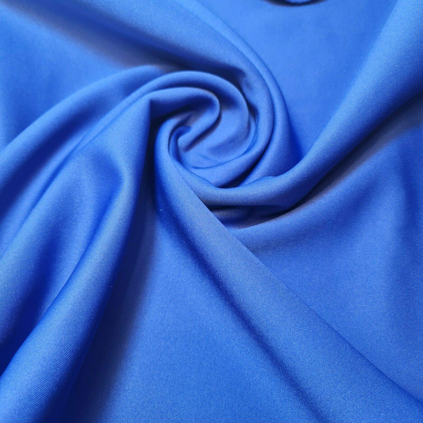 Plain Scuba/Crepe Jersey Stretch Spandex Dress Fabric Material 58" Wide (Royal Blue #2) — image 1