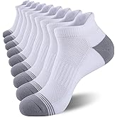 OnniHazo Mens Ankle Cotton Socks 8 Pairs Cushioned Breathable Running Socks Athletic Ankle Anti-Blister Sports Running Socks