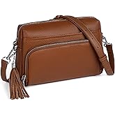 befen Genuine Leather Crossbody Purses for Women Small Crossbody Bags Purse with Built in RFID Blocking Wallet