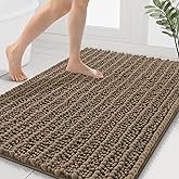 Smiry Bathroom Rugs Mat 40x32, Extra Soft Absorbent Chenille Bath Rugs, Non Slip Rubber Backing Machine Washable Quick Dry Bath Mats for Bathroom Floor, Tub, Shower, Home Decor Accessories, Camel