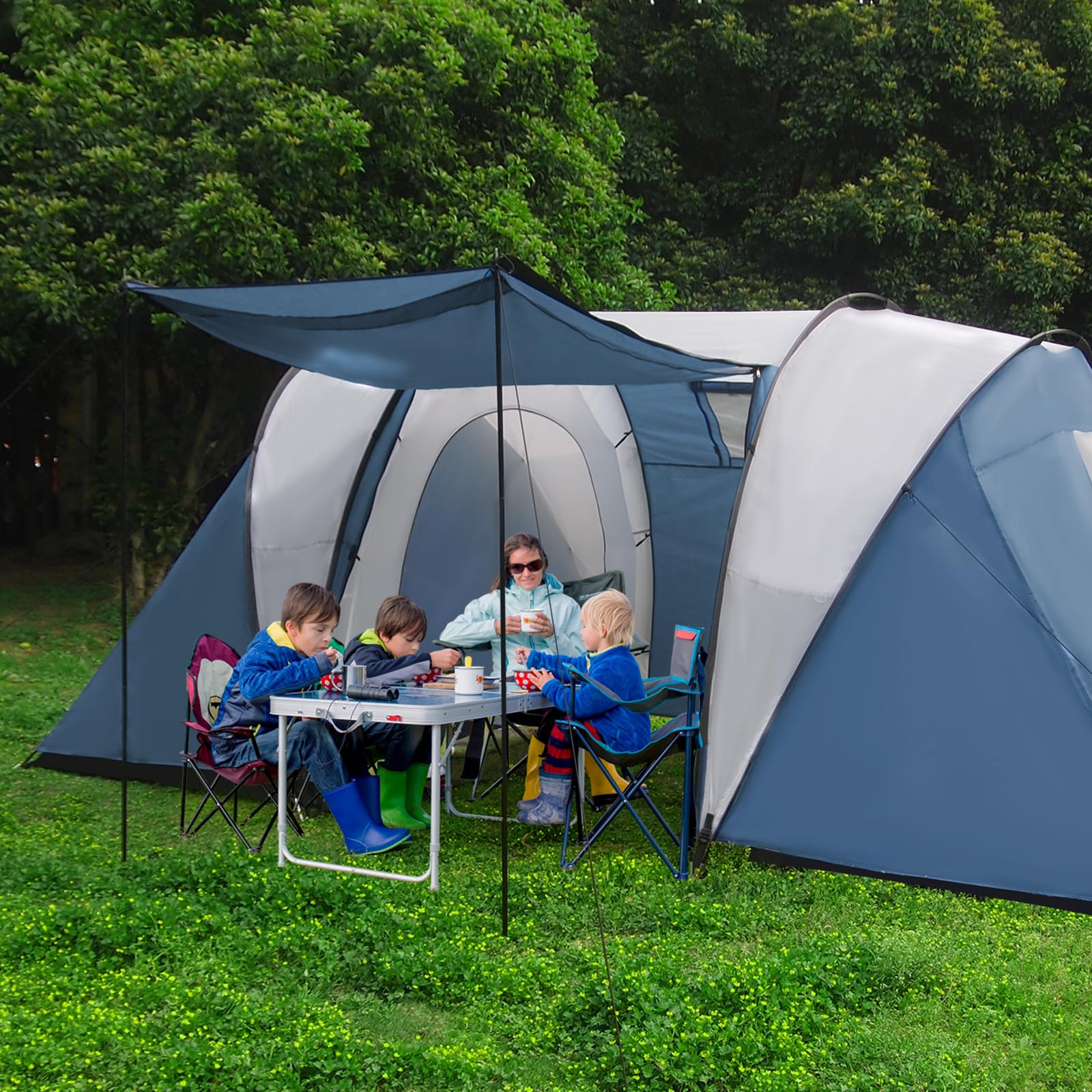Photo 1 of *************Mising parts********************
Thinlute 2-4 Person Family Camping Tent with Porch, Weatherproof Camping Shelter with Rainfly, 2 Room Easy Set Up Family Tent with Living Area for Outdoor, Backyard, Hiking