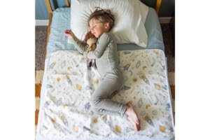 SNUGGLEKID Tuckable Side Bed Wetting Pads Toddlers, Reusable Washable Waterproof Baby Potty Training Mattress Pee Pads Sheet Protector Kids, 5 Absorbent Layers, Exclusive No-Slip, 39"x 29" Fits Twin Space