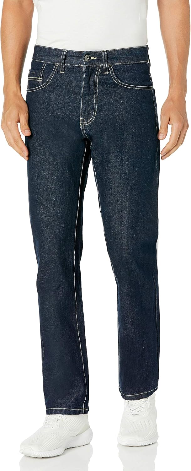 Southpole Men's Pants Long in Thick Bull Twill Fabric and Straight Fit: Clothing