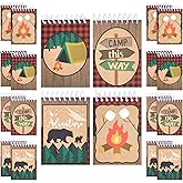 Pipilo Press Camping Party Notepads - 32-Pack, 2.5 x 3.5 in - Wilderness Designs for Kids Doodling & Journaling - Camping Notebook Party Supplies