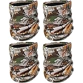 Bonuci 4 Pcs Camo Neck Gaiter for Men Winter Fleece Lined Hunting Face Mask Soft Warm Camo Neck Cover for Cold Weather Windproof Dustproof Outdoor Accessories