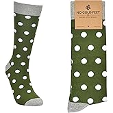 No Cold Feet Men’s Green Dress Socks – Classic Soft Crew Dress Socks, All-Day Comfort for Work, Business or Weddings