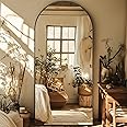 Full Length Mirror, 76"x34" Oversized Arched Mirror Large Standing Mirror, Tall Mirror Body Floor Mirror Wall Mirror Hanging Mirror for Bedroom Living Room Aluminum Frame,Black