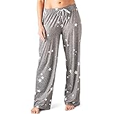 Hello Mello Signature Lounge Pants Womens Soft Pajama Bottoms Elastic Waistband Drawstring Tie
