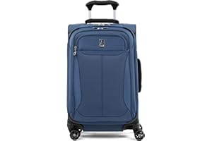 Travelpro Tourlite Softside 21" Expandable Luggage with 4 Spinner Wheels, Lightweight Suitcase, Carry-On, Blue