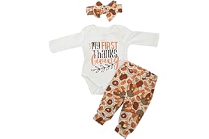 UNIQUE BABY Baby Girls 3pc Outfit Set Long Sleeve Bodysuit with Pants and Headband