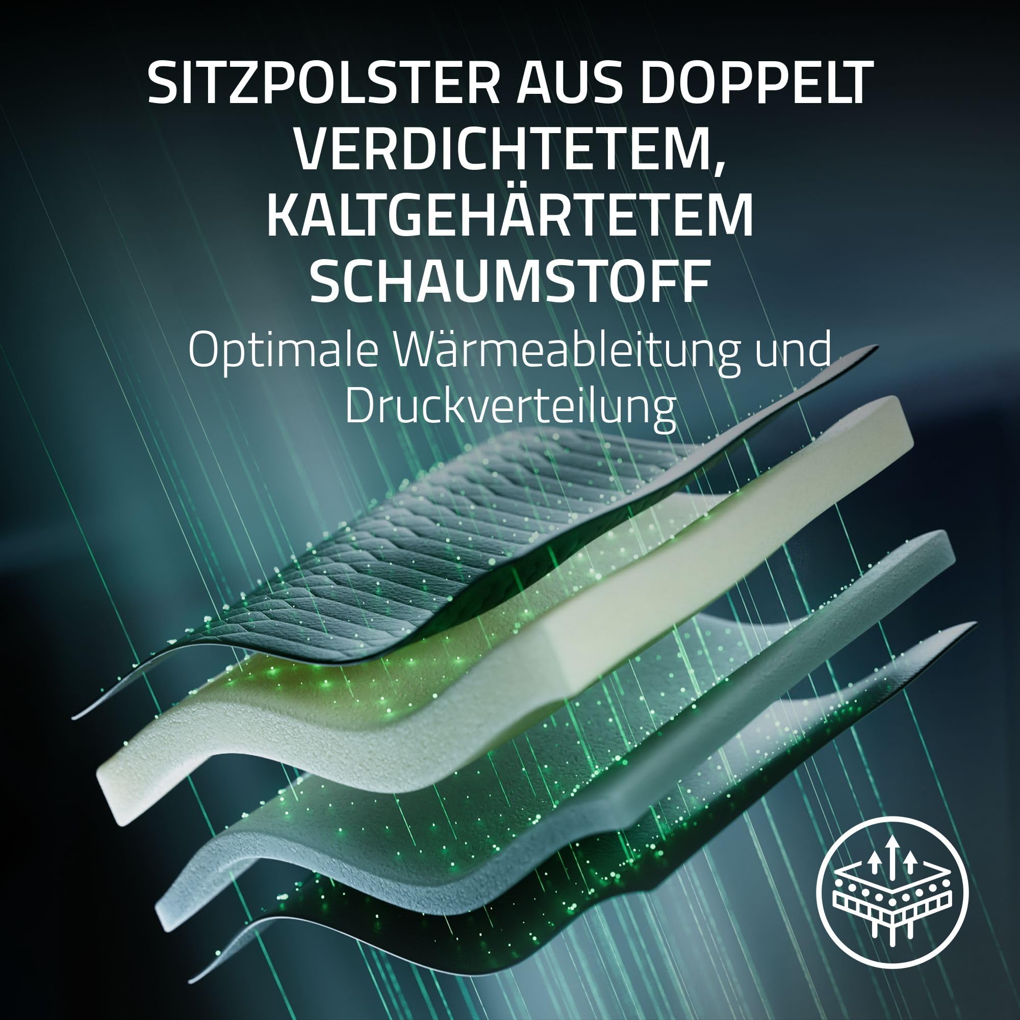 Razer Iskur V2 NewGen - Ergonomischer Gaming-Stuhl mit atmungsaktivem Gen-2 EPU-Leder mit Cooltouch Technologie - Hyperflex Lordosenstütze - breite Schulterbögen und Sitzfläche | Schwarz 4