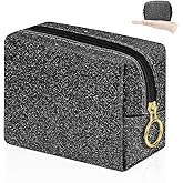 Desing Wish Shining Mini Makeup Bag for Purse Portable Lipstick Pouch Soft PU Leather Small Cosmetic Bag for Travel Cute Lipstick Bag for Chapsticks/Makeup/Keys/Earphones (Glitter Black)