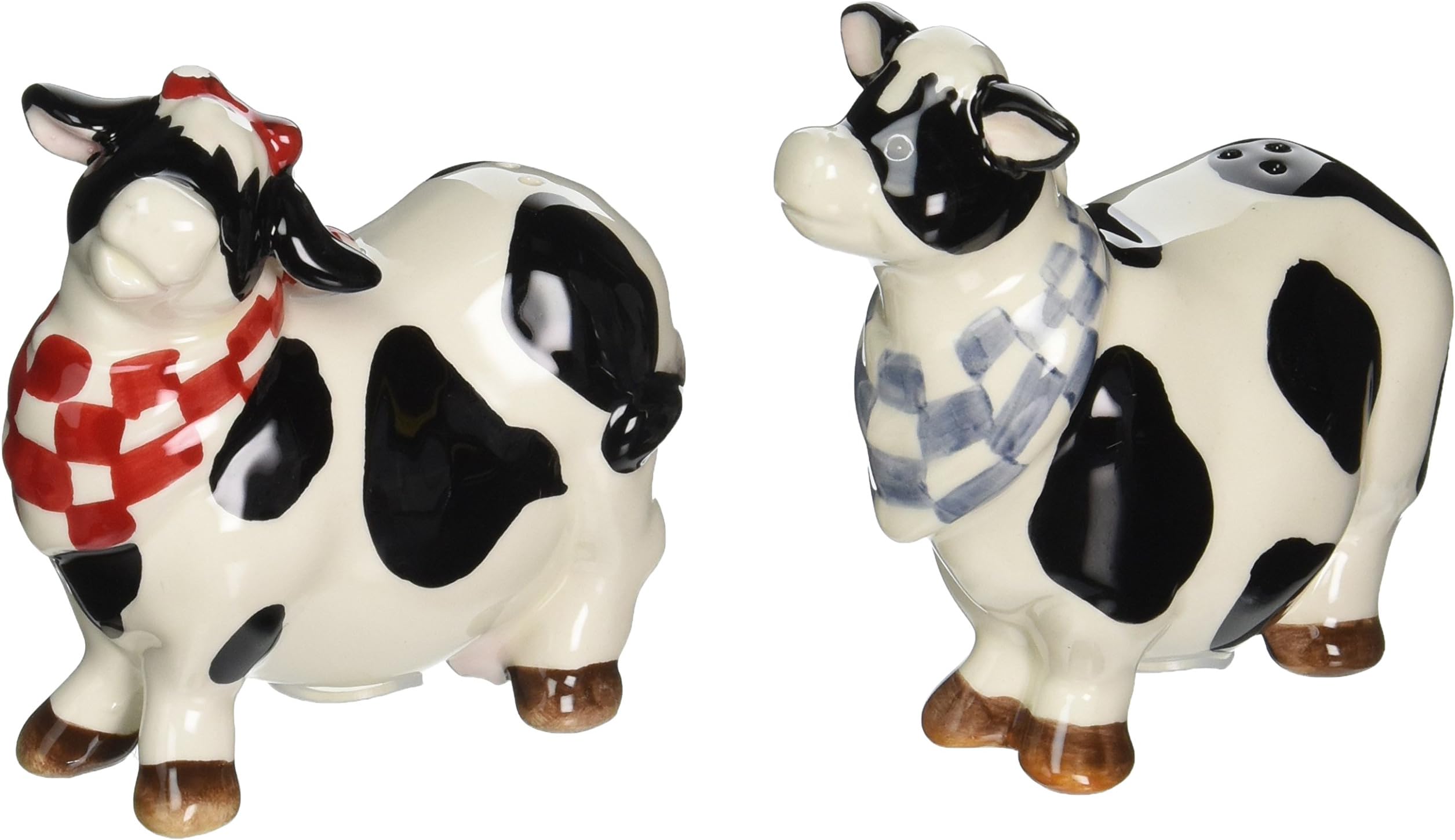 Appletree Design Barn Yard Cow Salt and Pepper Set, 3-1/4-Inch, 3-1/2-Inch