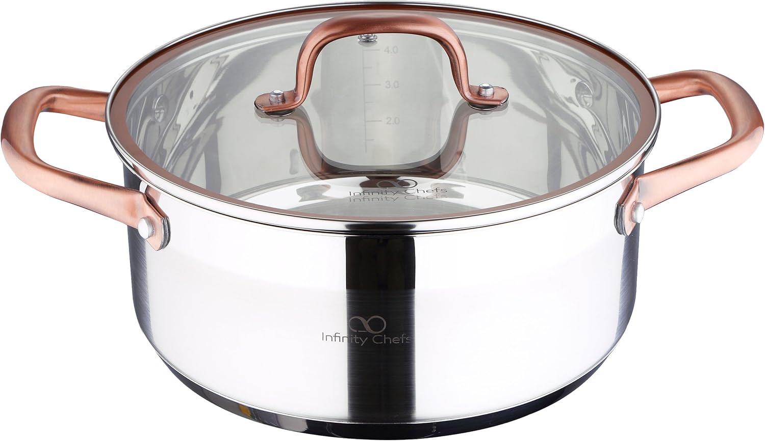 Infinity Chef Infinity Chef Casserole with Lid, Silver, 4.5 Litre/24 x ...