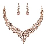 BriLove Wedding Bridal Necklace Earrings Jewelry
