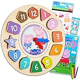 Peppa Pig Clock Puzzle Shape Sorting Game for